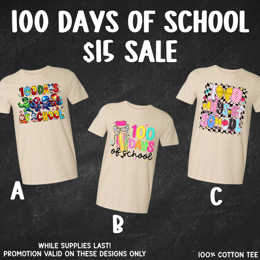 $15 SALE-100 DAYS OF SCHOOL