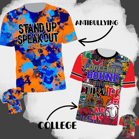 Full Sublimation Antibullying and College Tee