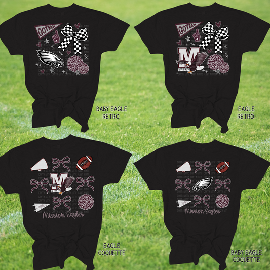 Eagles :Coquette Spirit Tee