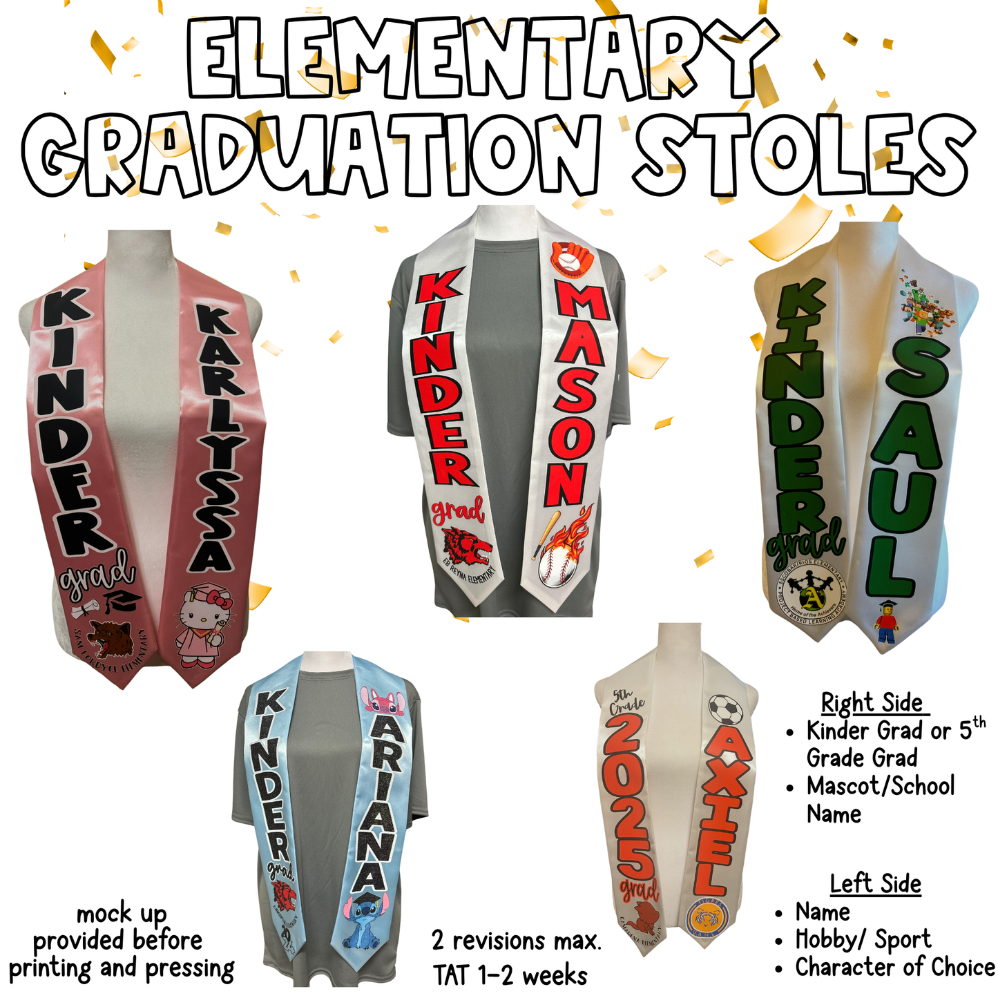 Elementary Graduation Stole