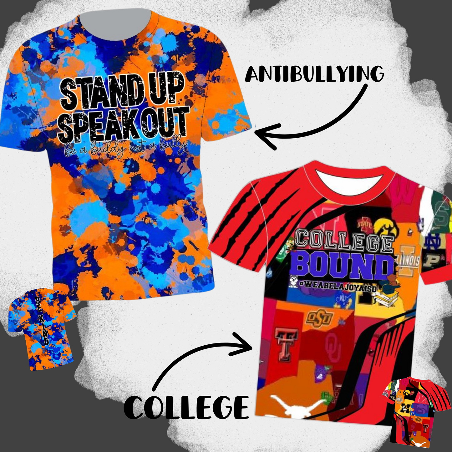 Full Sublimation Antibullying and College Tee